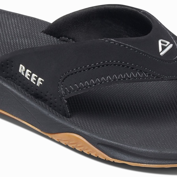 Reef Fanning Sandals Size NEW w/ Bottle Opener - Black main image 5